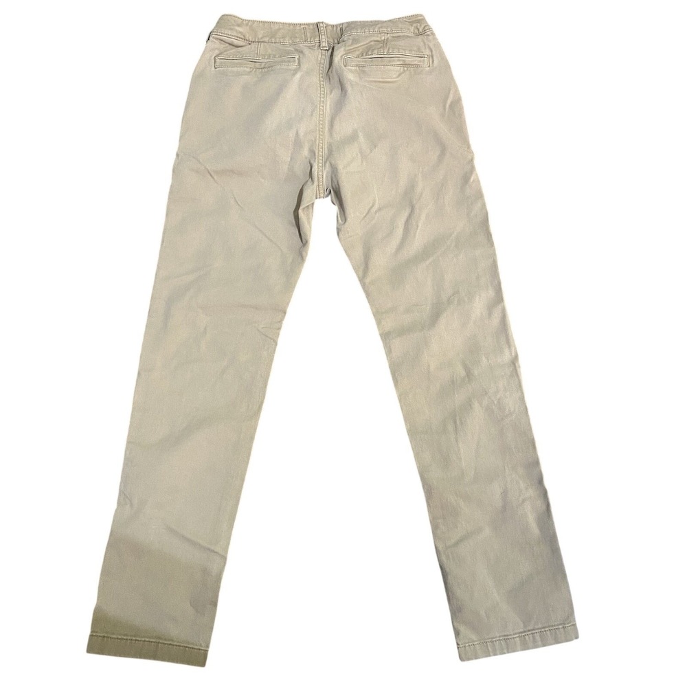 Abercrombie Kids Chino Pants Boys 11/12 Khaki Regular Adjustable Waist Uniform - Picture 2 of 6